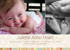 Sunshine Baby Birth Announcement Cards for a boy or a girl