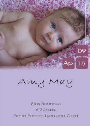 Block Baby Birth Announcement Cards for a boy or a girl